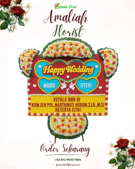 Papan Bunga Pernikahan Embecang